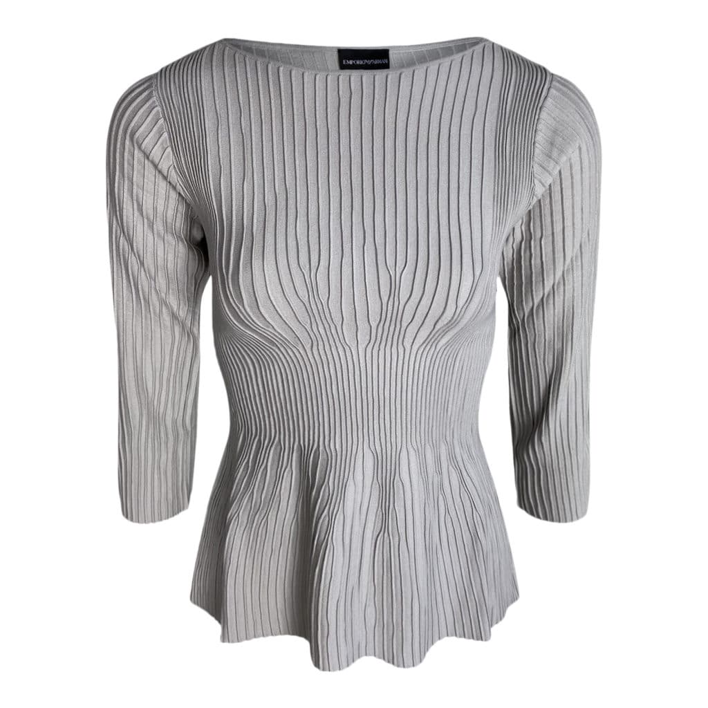 Emporio Armani Grå Strikbluse