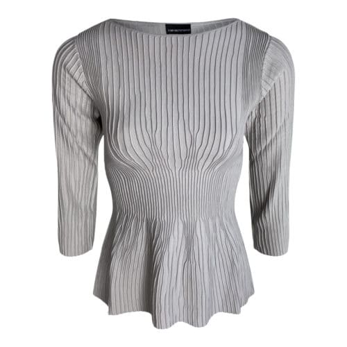 Emporio Armani Grå Strikbluse