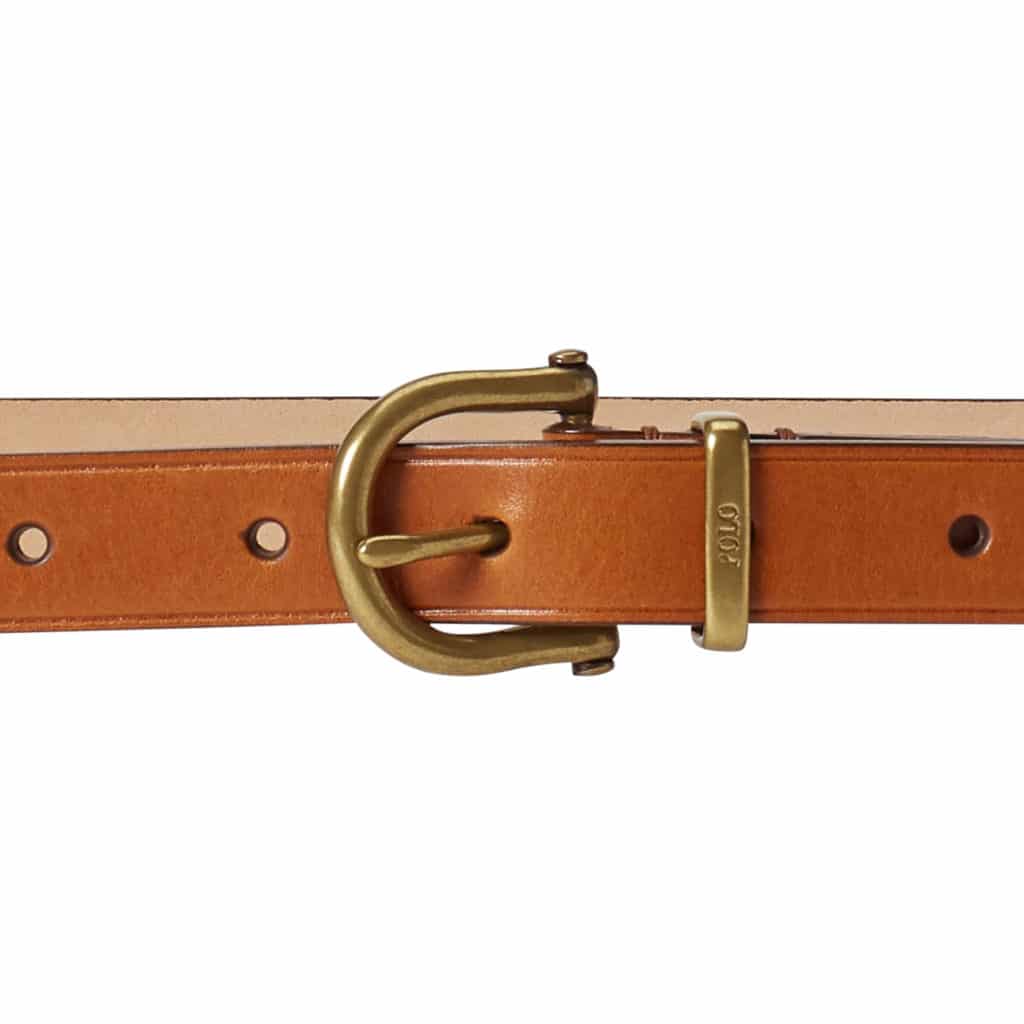 Polo Ralph Lauren Skinny Brown Belt - Image 2