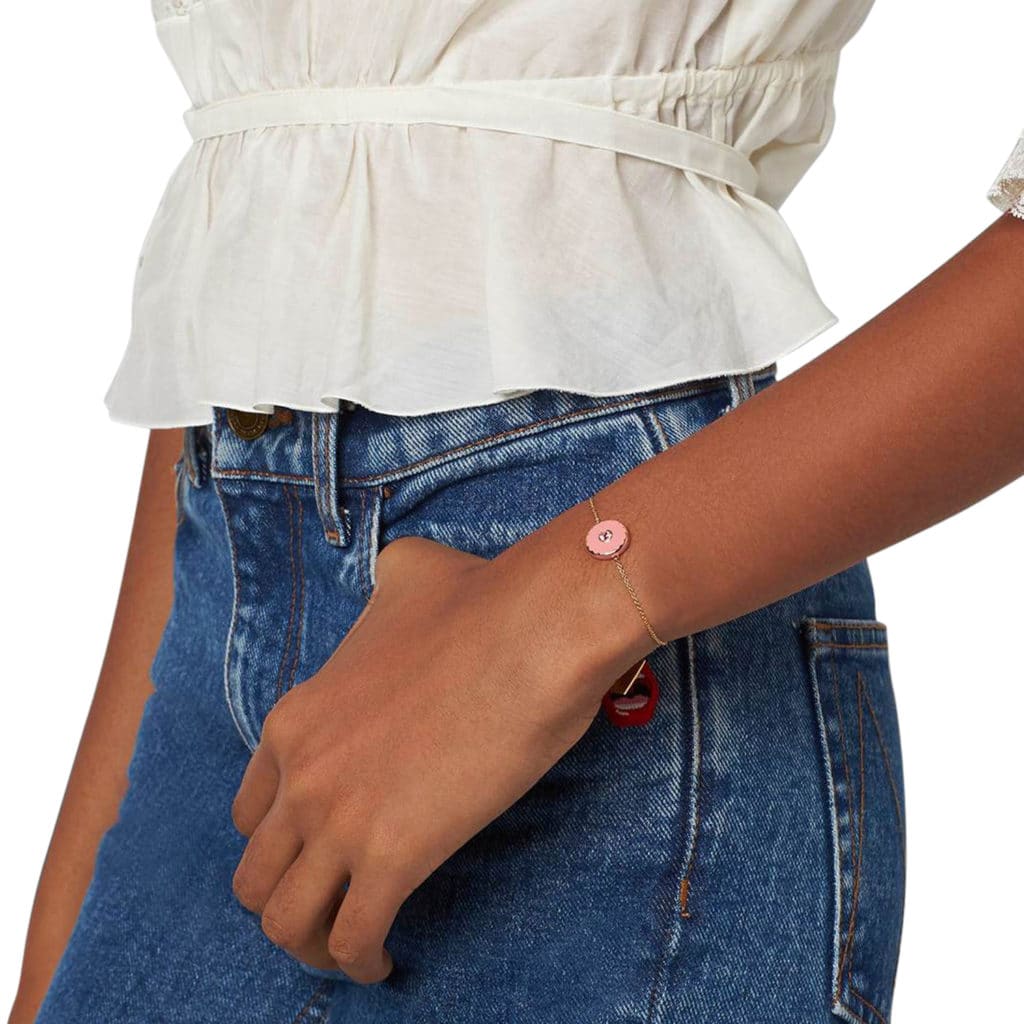 Marc Jacobs Medallion Bracelet Gold/Cream/Pink - Image 4