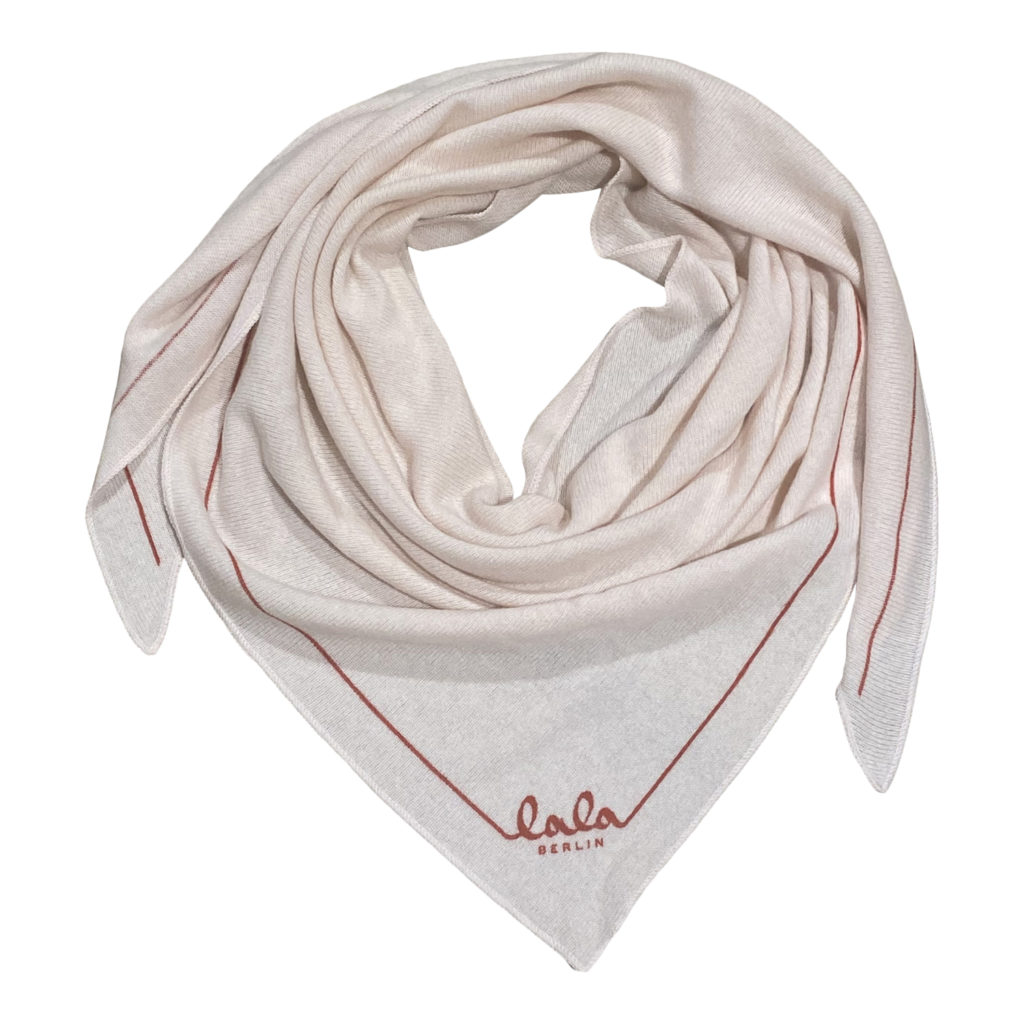 Lala Berlin Triangle Solid Logo Peony Scarf