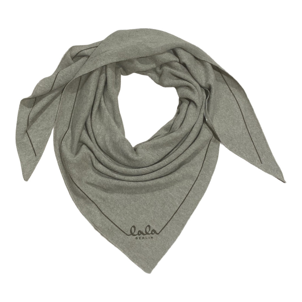 Lala Berlin Triangle Solid Logo Laurel Dark Scarf