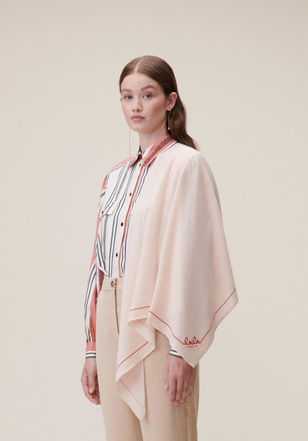 Lala Berlin Triangle Solid Logo Peony Scarf - Image 2