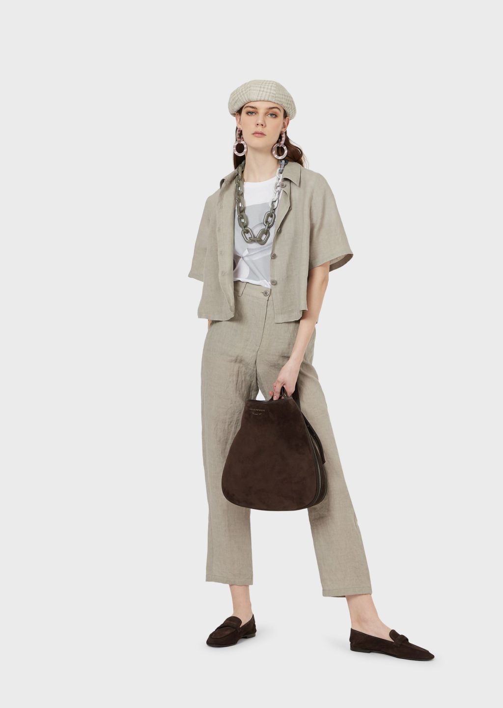 Emporio Armani Grå Hør Bluse - Image 2
