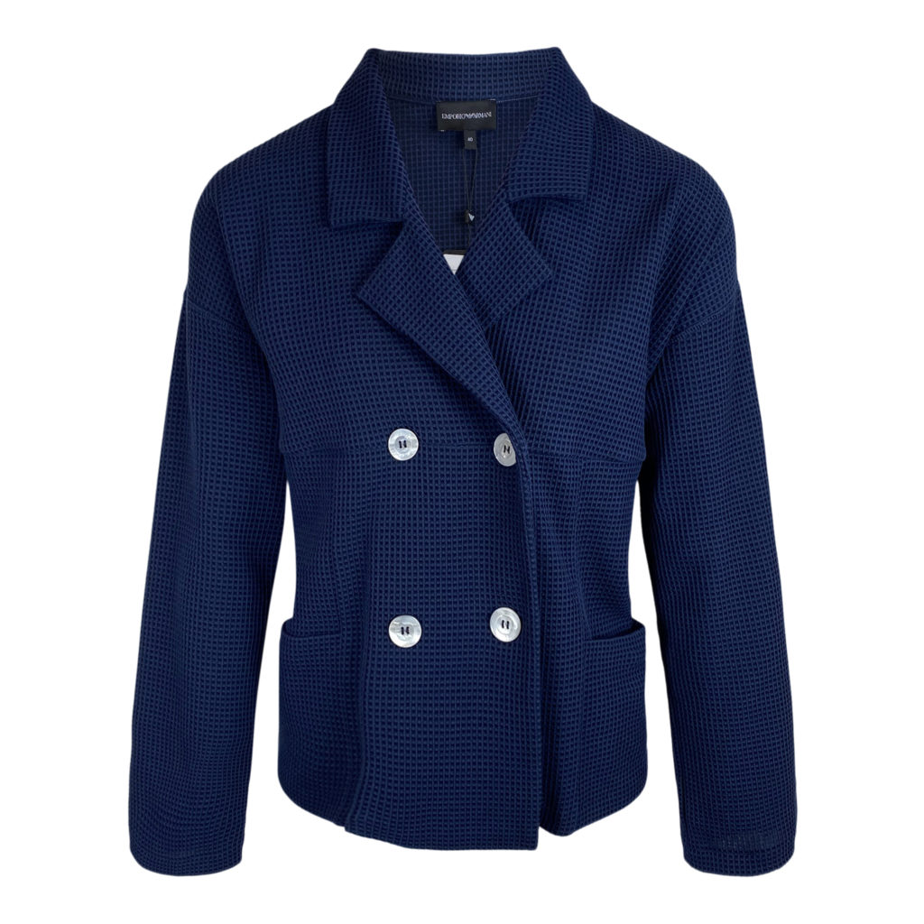 Emporio Armani Blue Jersey Blazer