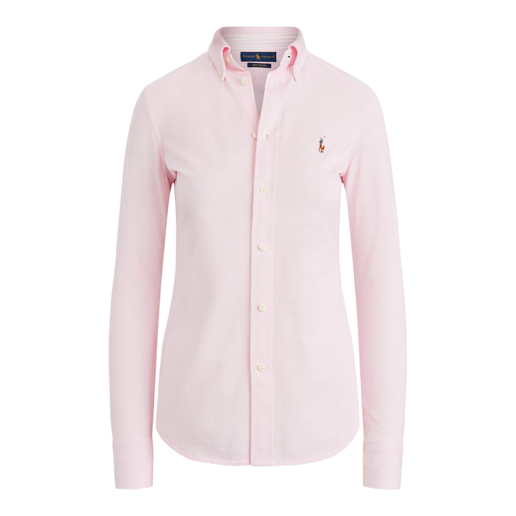 Polo Ralph Lauren Sheidi Skinny Carmel Pink Knit Shirt