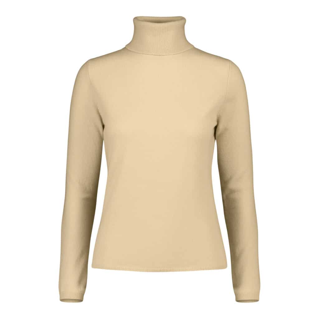 ALLUDE Cashmere Beige Turtleneck
