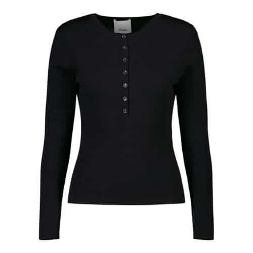 ALLUDE Merino Wool Black Top