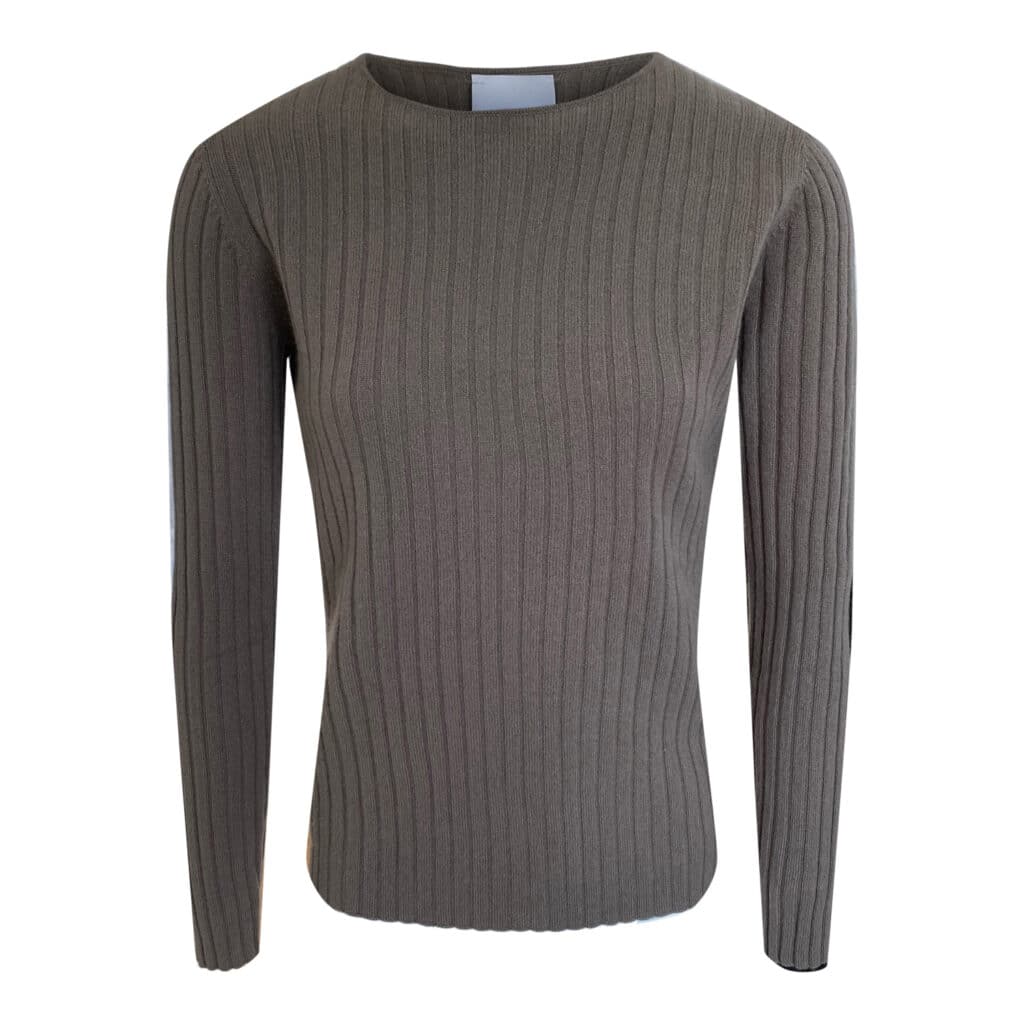 ALLUDE Cashmere Rib Capuchino Sweater