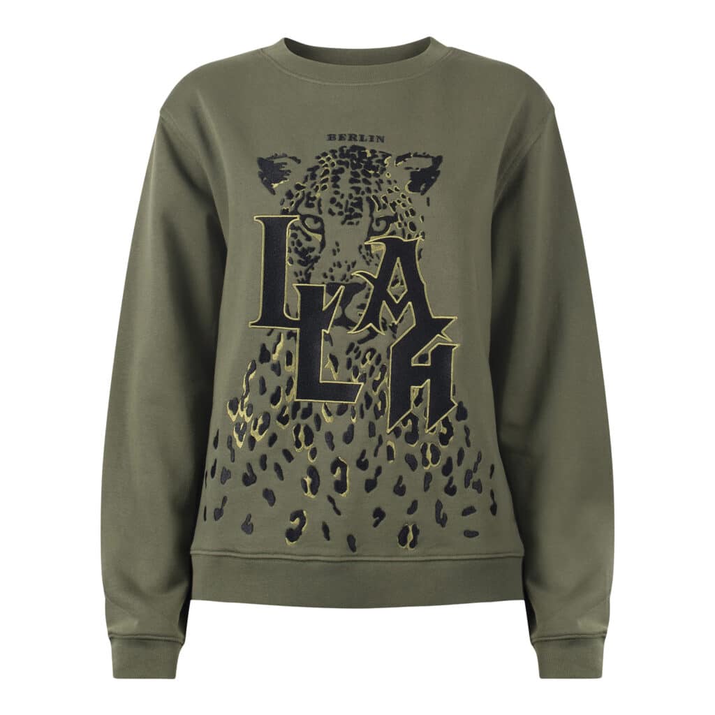 Lala Berlin Sweatshirt Irya Leo Olive