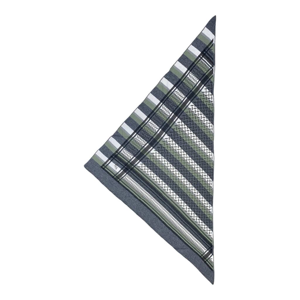 Lala Berlin Triangle Green Multistripes M Scarf