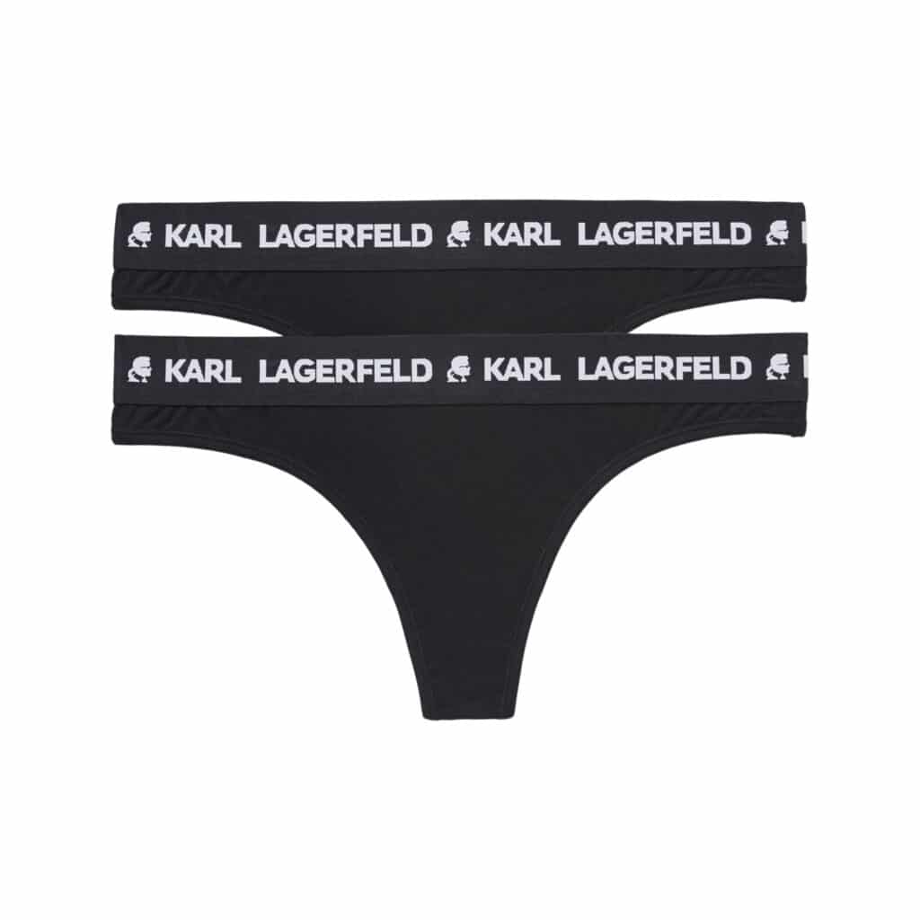 Karl Lagerfeld Black Thong 2 stk