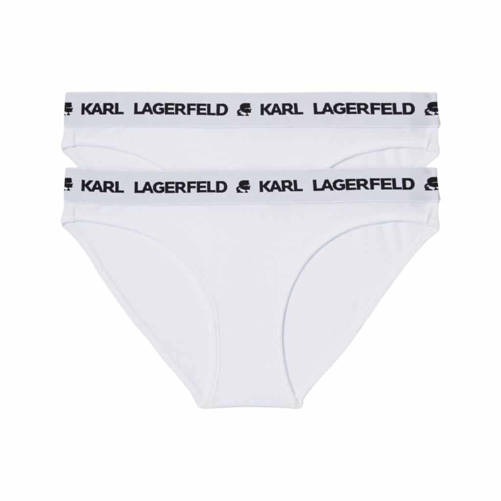 Karl Lagerfeld White Brief Logo 2 par