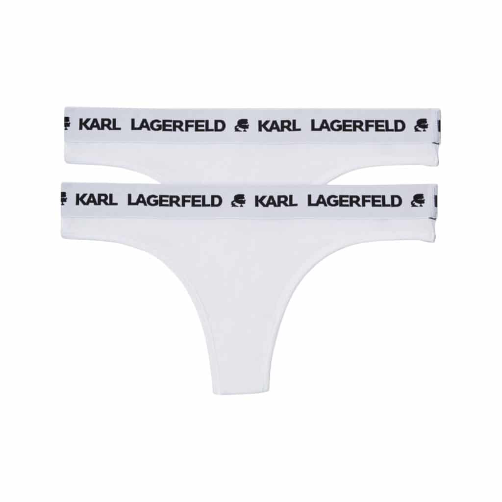 Karl Lagerfeld Hvid Thong Trusser 2 Par