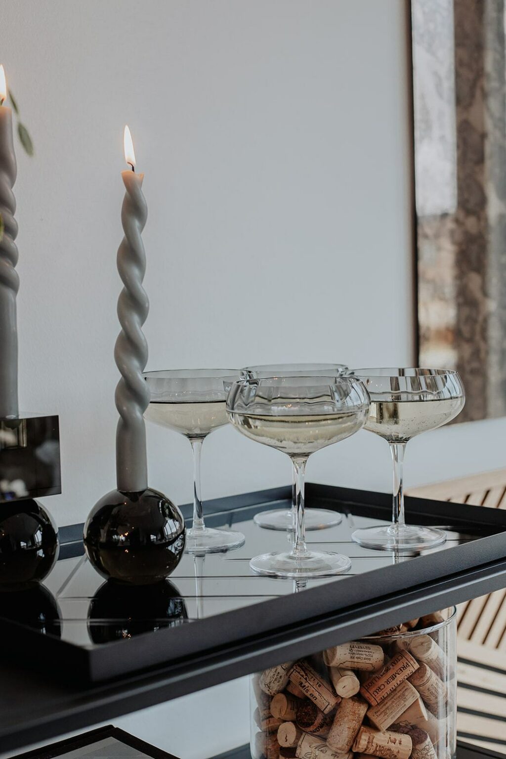 Spectrum Steel Grey Fully Curled Candle - Image 2