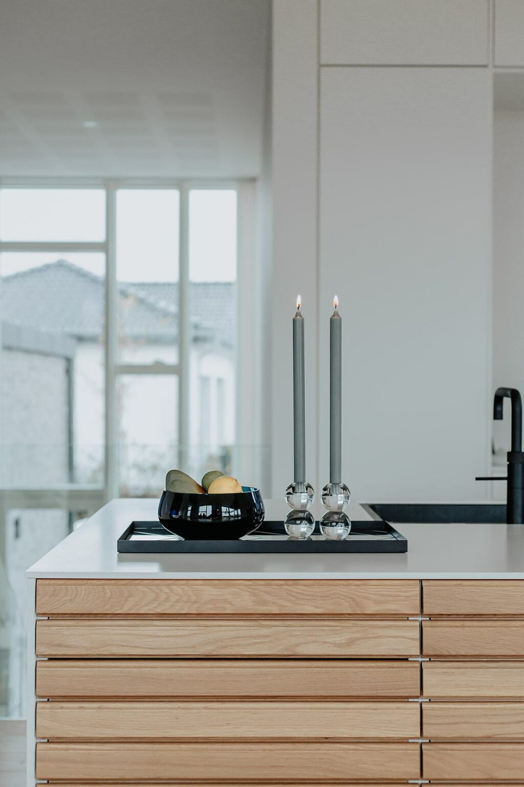 Spectrum Nordic Swan Steel Grey Candle 8 Stk - Image 3