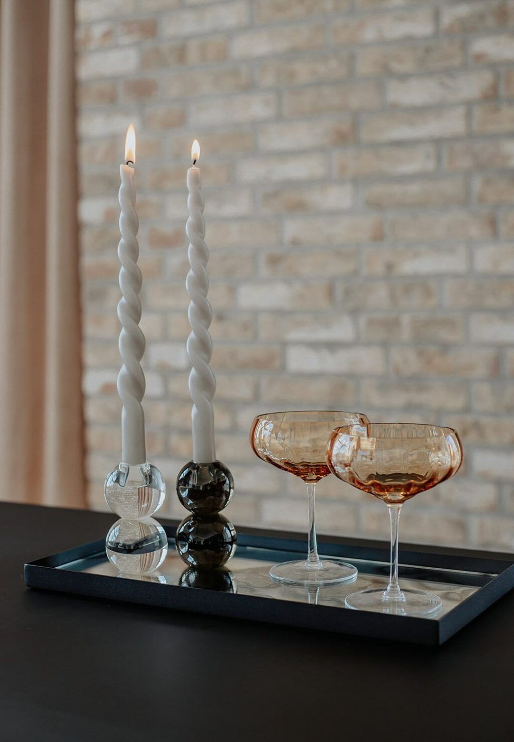 Spectrum Crystal Color Crush Twin Dark Candlestick - Image 4