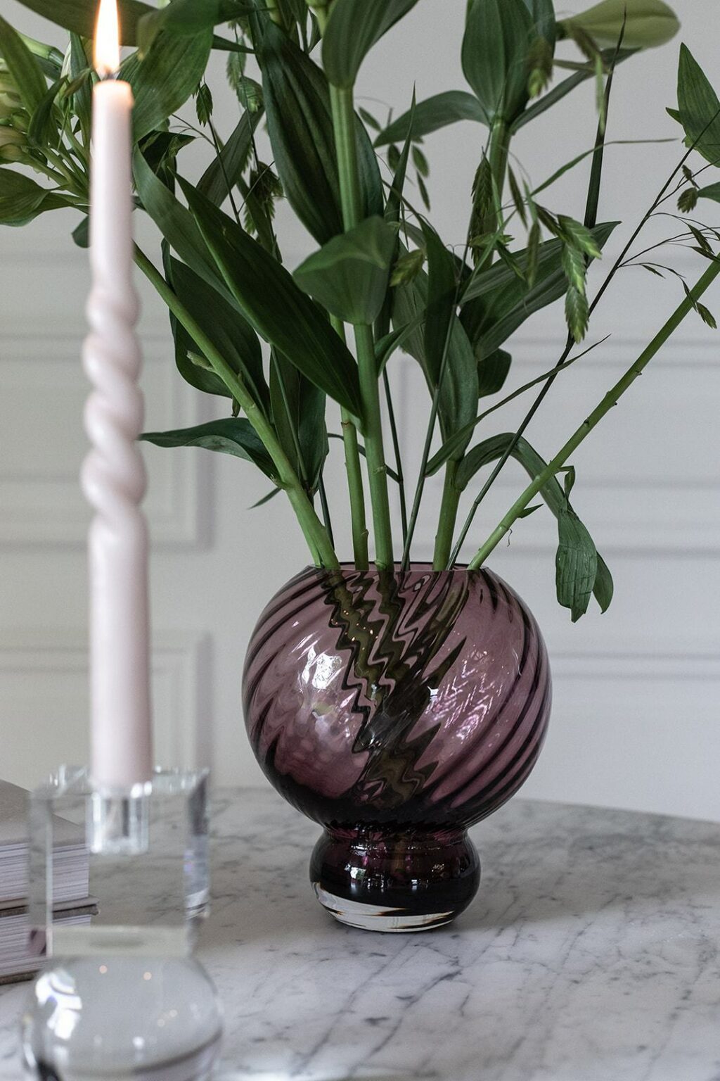 Spectrum Meadow Swirl Vase Plum - Image 8