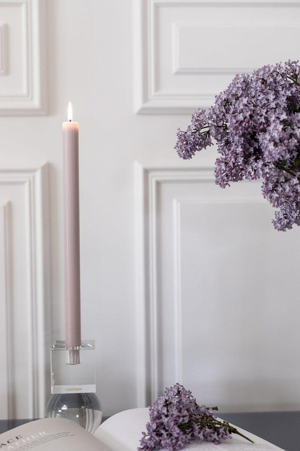 Spectrum Nordic Swan blossom Blush Candle 8 stk - Image 3