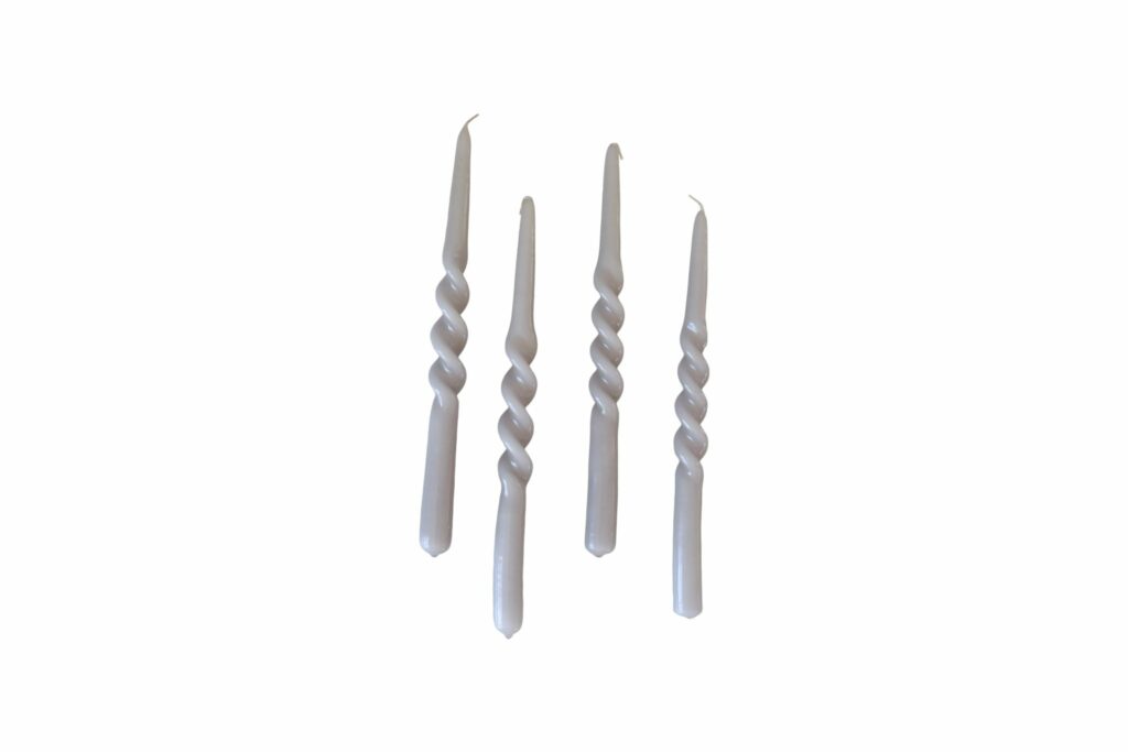 Spectrum Thunder Grey Fully Curlet Candle 4 stk