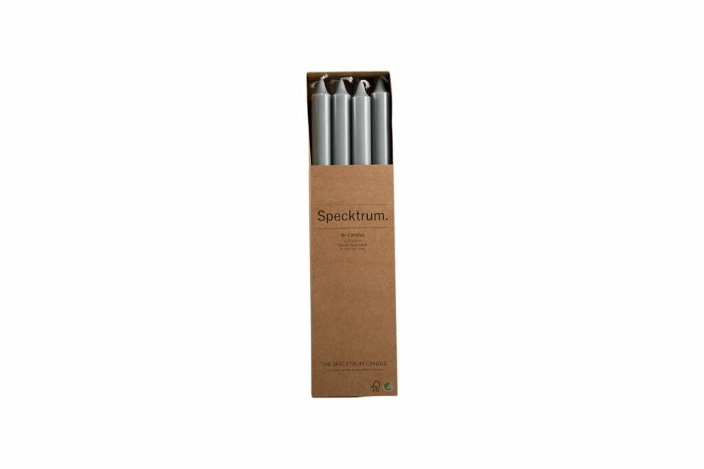 Spectrum Nordic Swan Steel Grey Candle 8 Stk