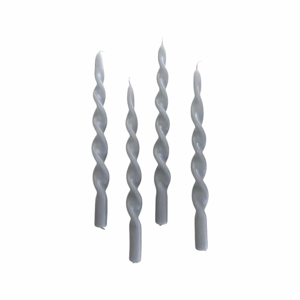Spectrum Steel Grey Fully Curled Candle