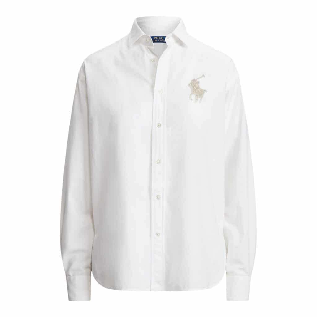 Polo Ralph Lauren Oxford Big Pony Shirt with Pearls