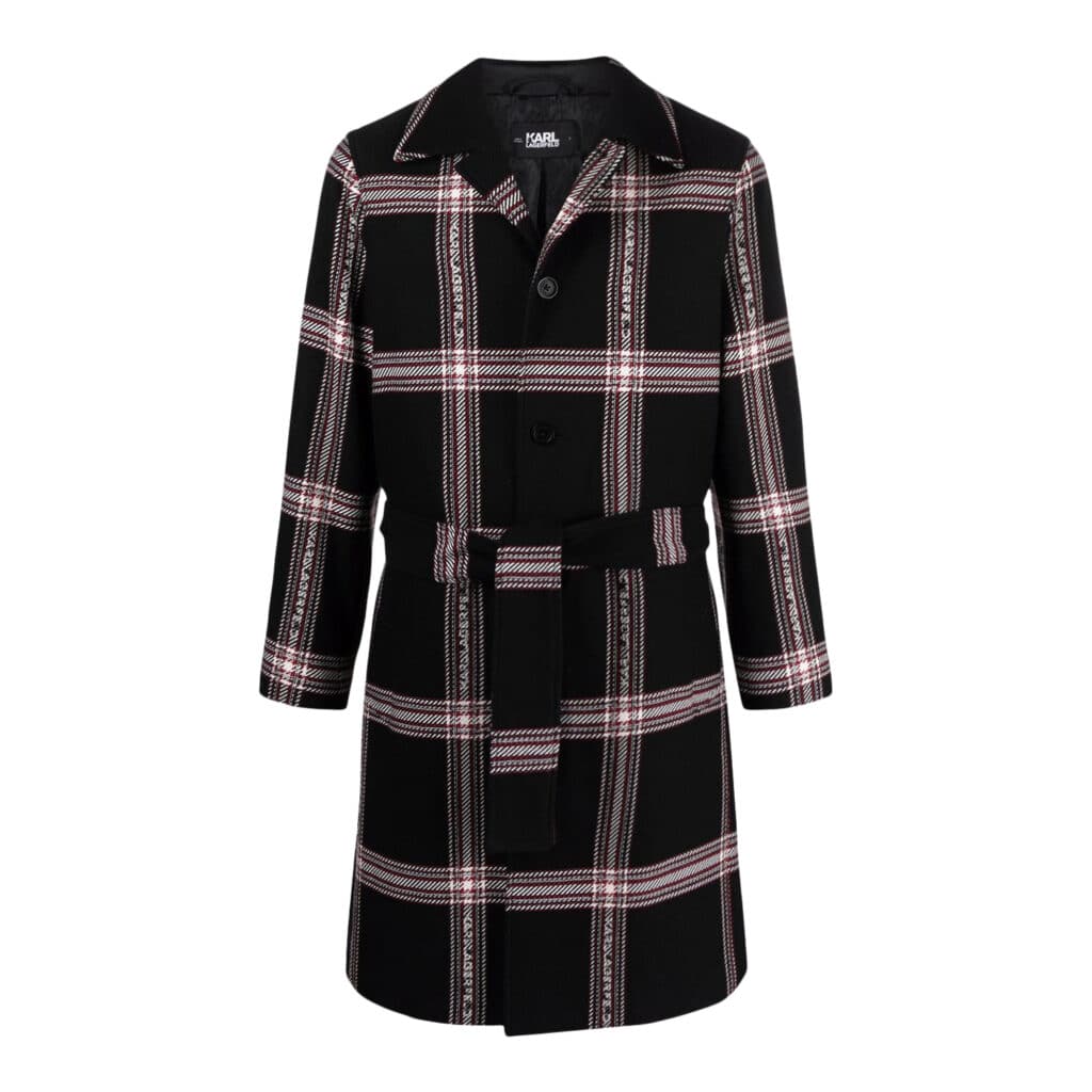 karl Lagerfeld Check Coat