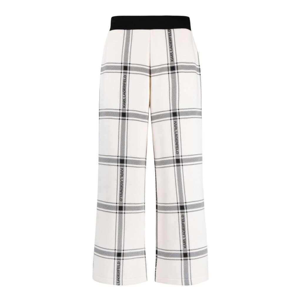 Karl Lagerfeld Check Printed Sweatpants