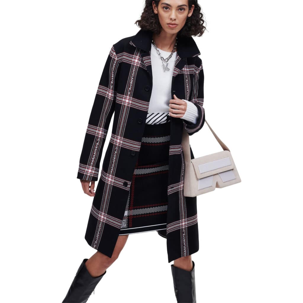 karl Lagerfeld Check Coat - Image 2