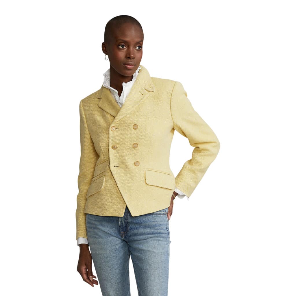 Polo Ralph Lauren Double-Breasted Herringbone Blazer - Image 3