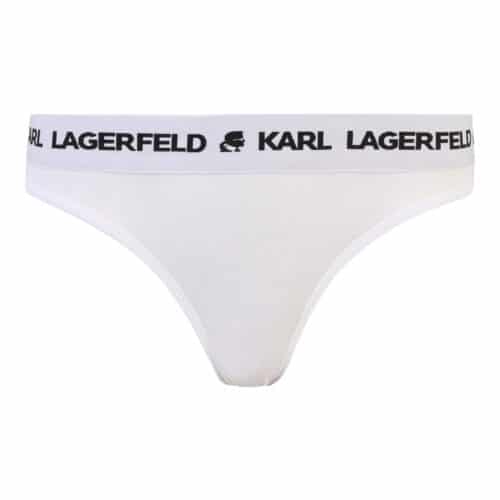 Karl Lagerfeld Logo Thong White