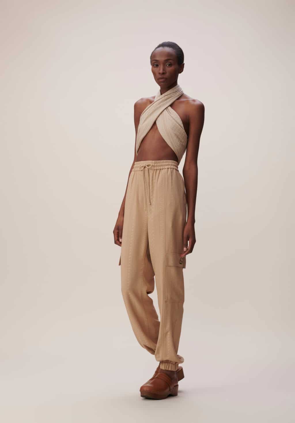 Lala Berlin Cube Amalis Light Brown Scarf - Image 2