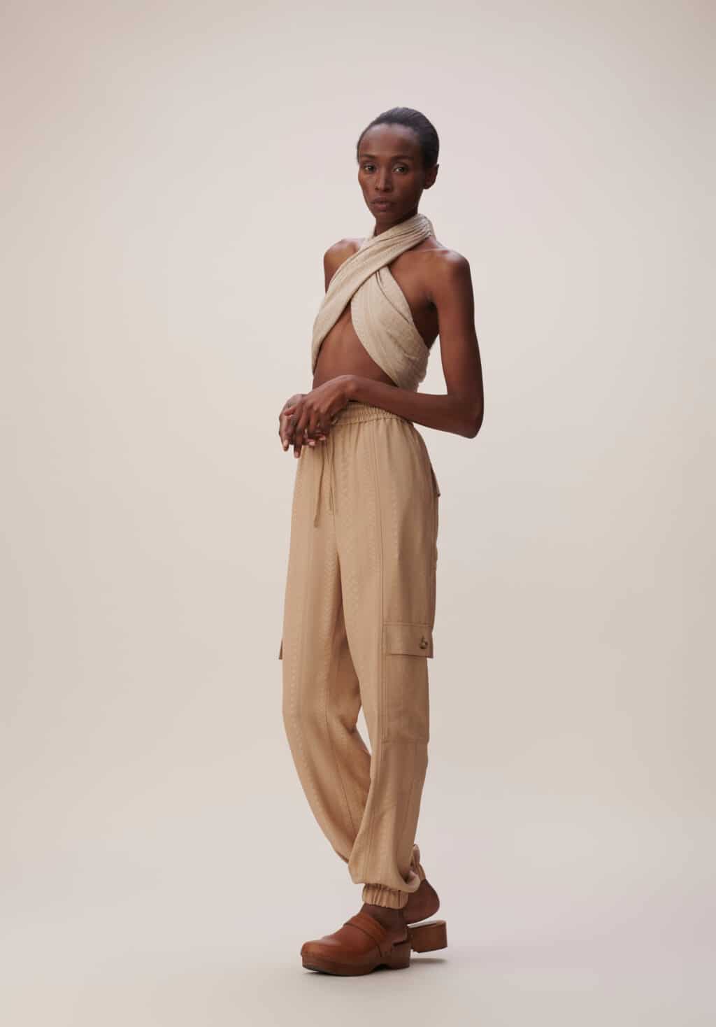 Lala Berlin Cube Amalis Light Brown Scarf - Image 4