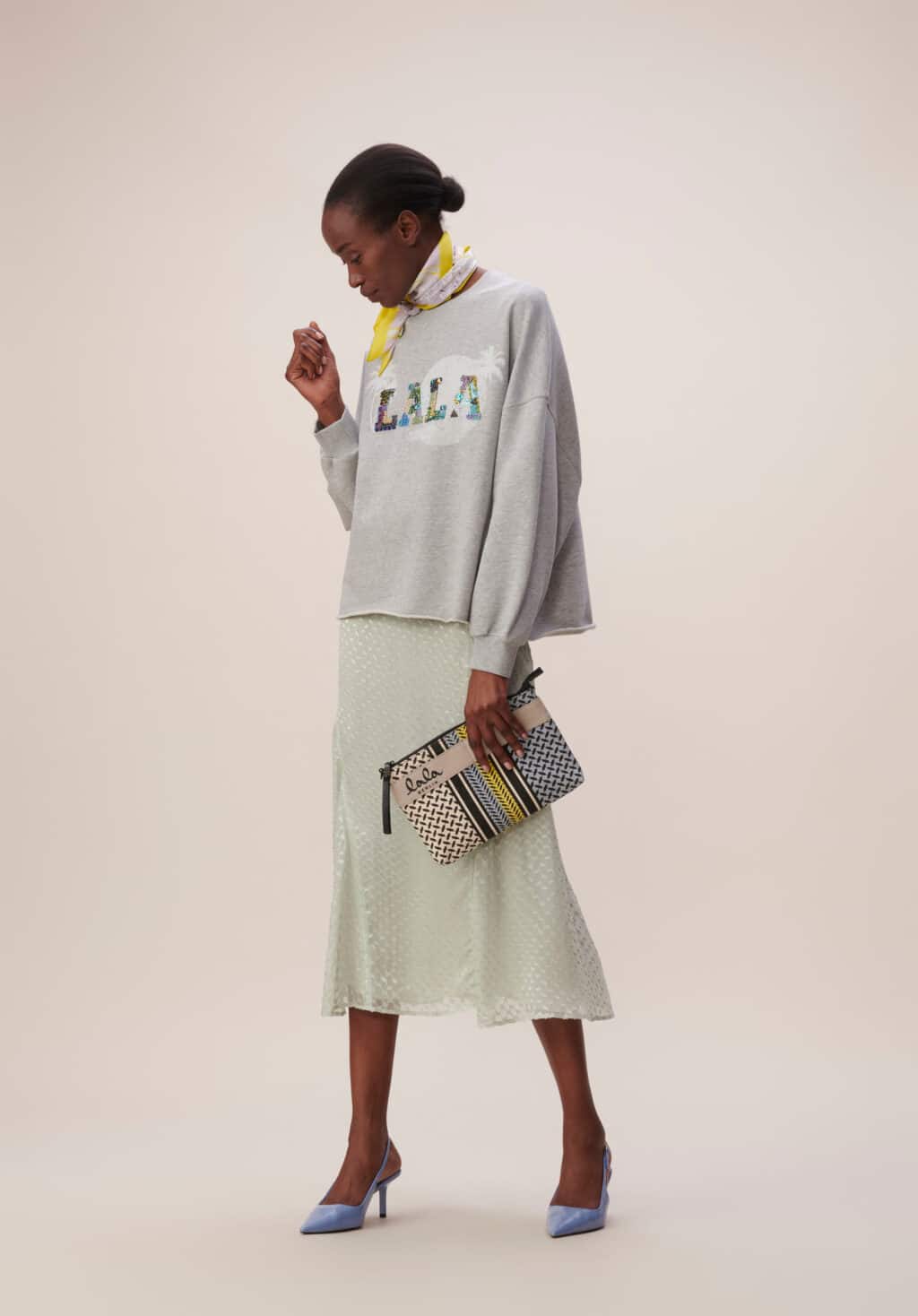 Lala Berlin Sweatshirt Izan Grey Melange - Image 6