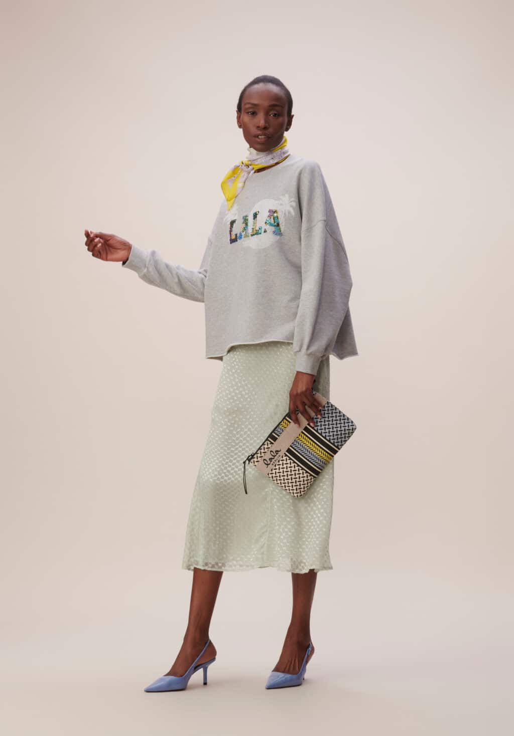 Lala Berlin Sweatshirt Izan Grey Melange - Image 8