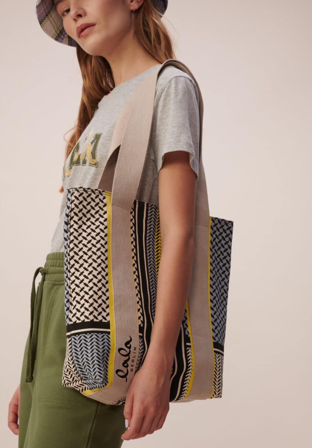 Lala Berlin Tote Carmela Blue x Lime - Image 2