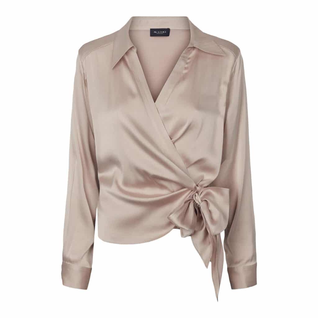 SAND Wrap Blouse Sand