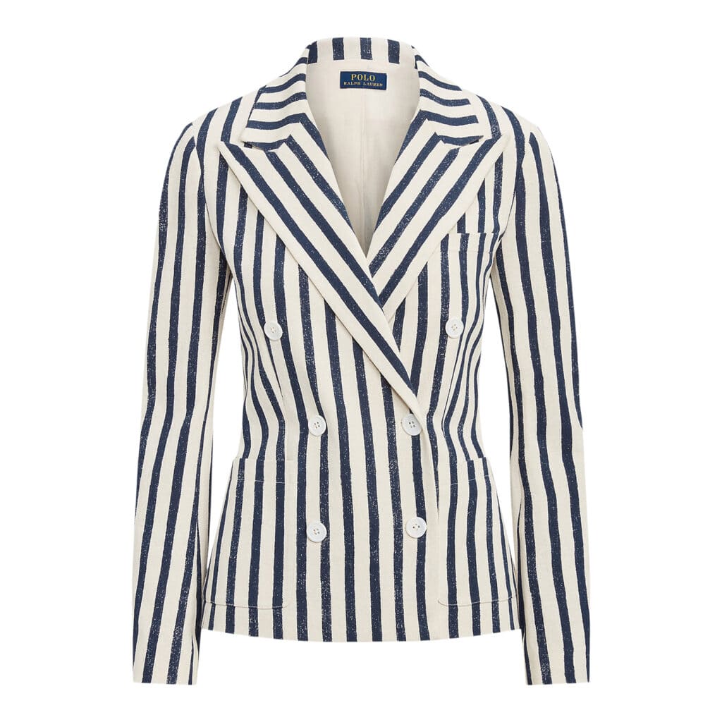 Polo Ralph Lauren Stribet Blazer Råhvid/blå