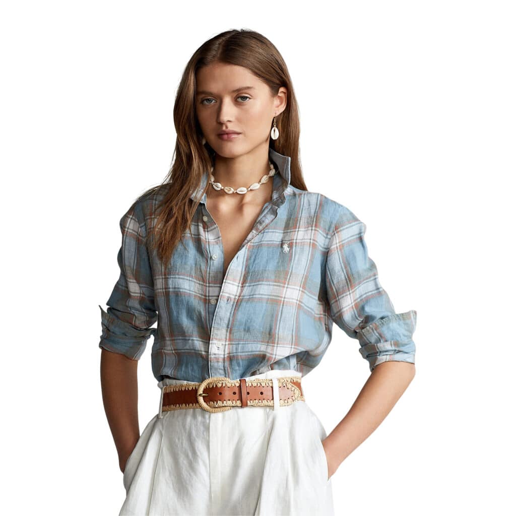 Polo Ralph Lauren Shirt Checkered Blue - Image 2