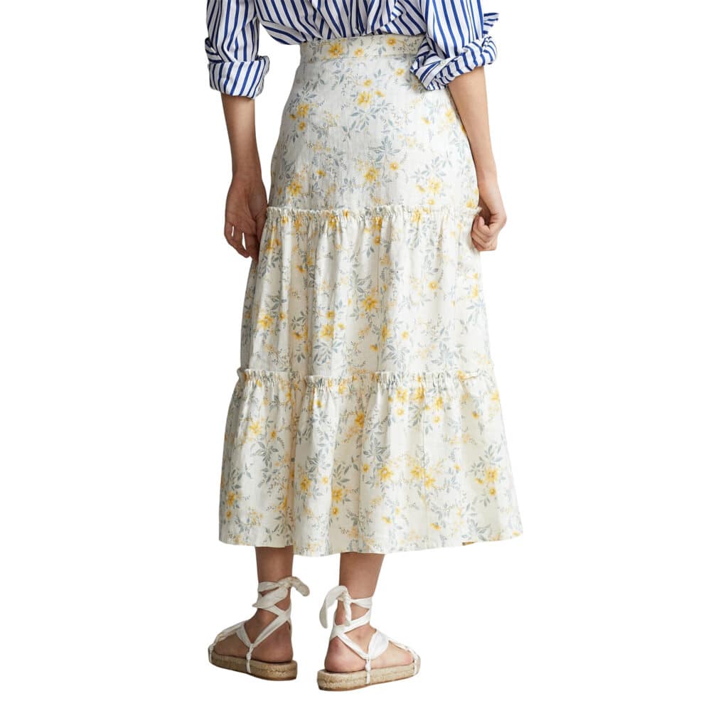 Polo Ralph Lauren Skirt Gold Flowers - Image 3