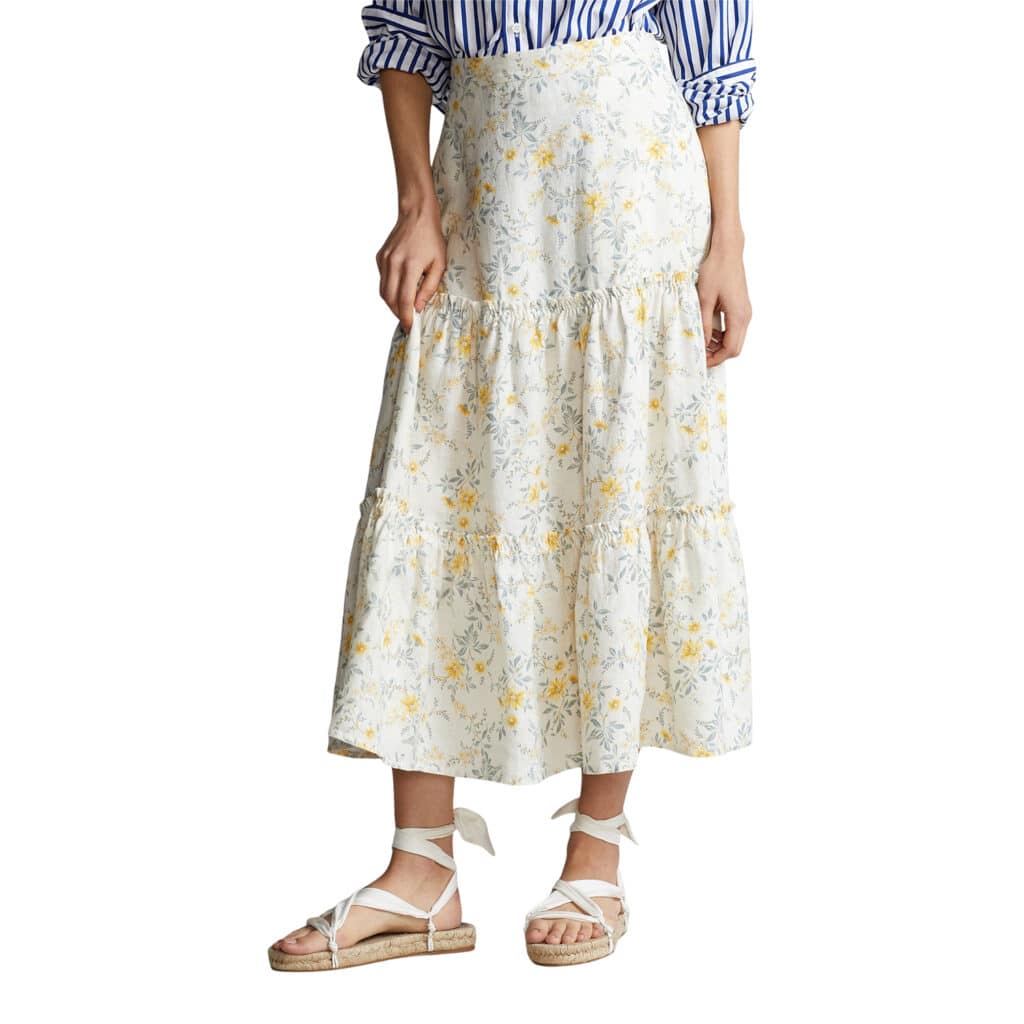 Polo Ralph Lauren Skirt Gold Flowers - Image 2