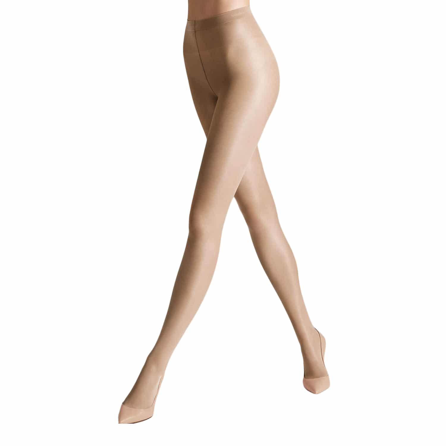 blanding Mammoth Manners Wolford Satin Touch 20 Strømpebukser Sand - LAURA THOMSEN LUXURY