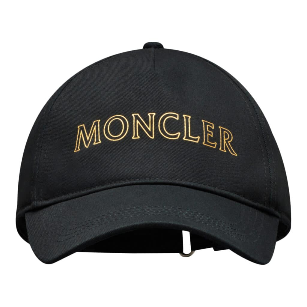 Moncler Black Logo Baseball Cap