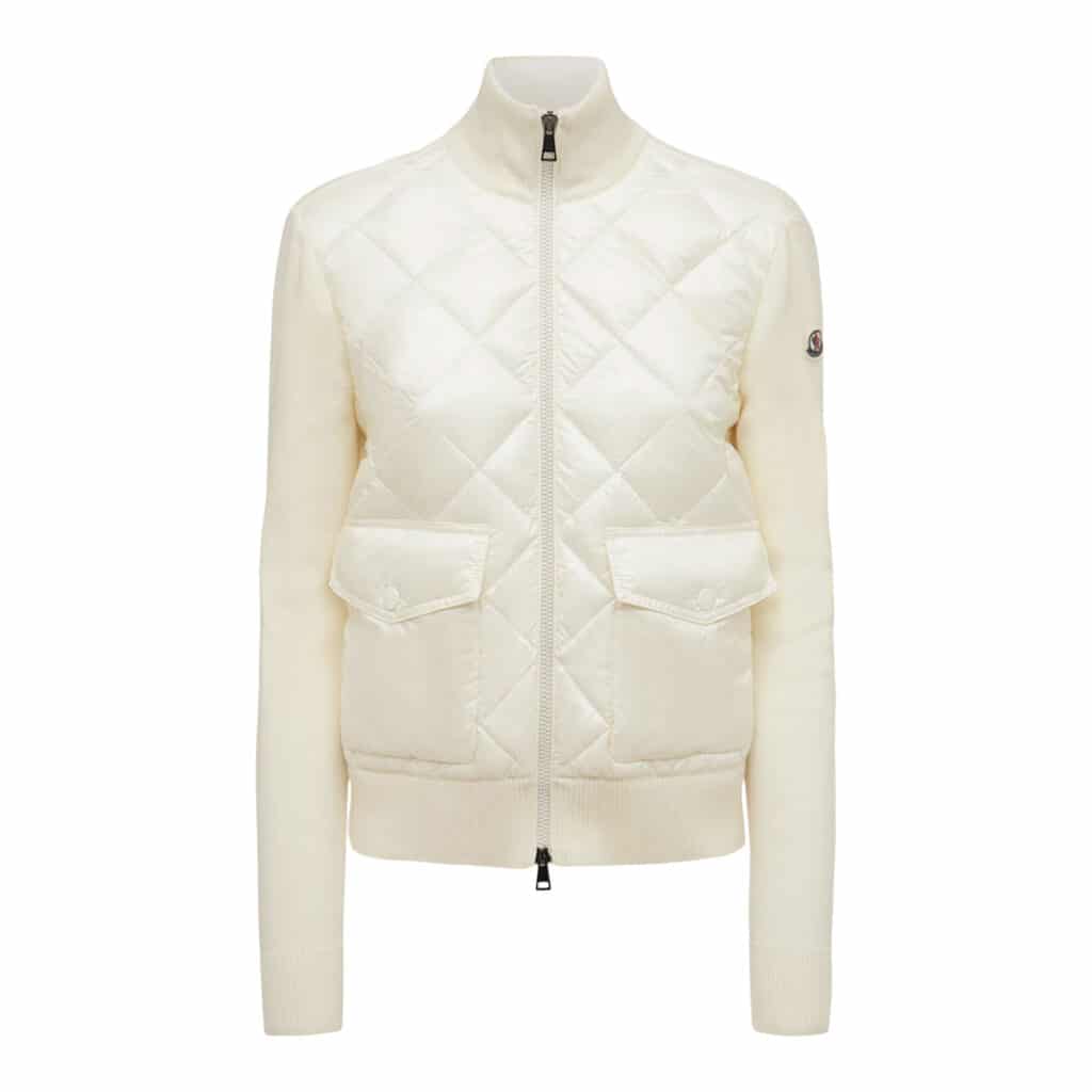 Moncler Tricot Cardigan Råhvid