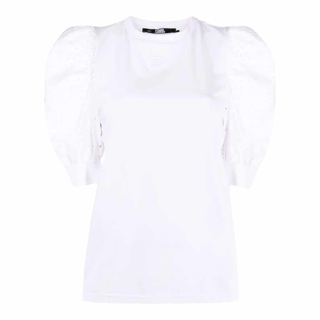 Karl Lagerfeld T-shirt With Embroidery Sleeves