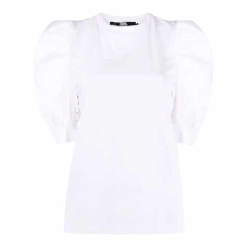 Karl Lagerfeld T-shirt With Embroidery Sleeves