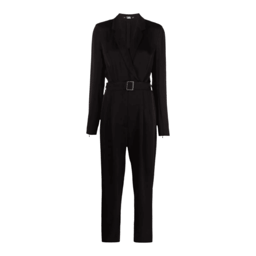 Karl Lagerfeld Satin Jumpsuit Black