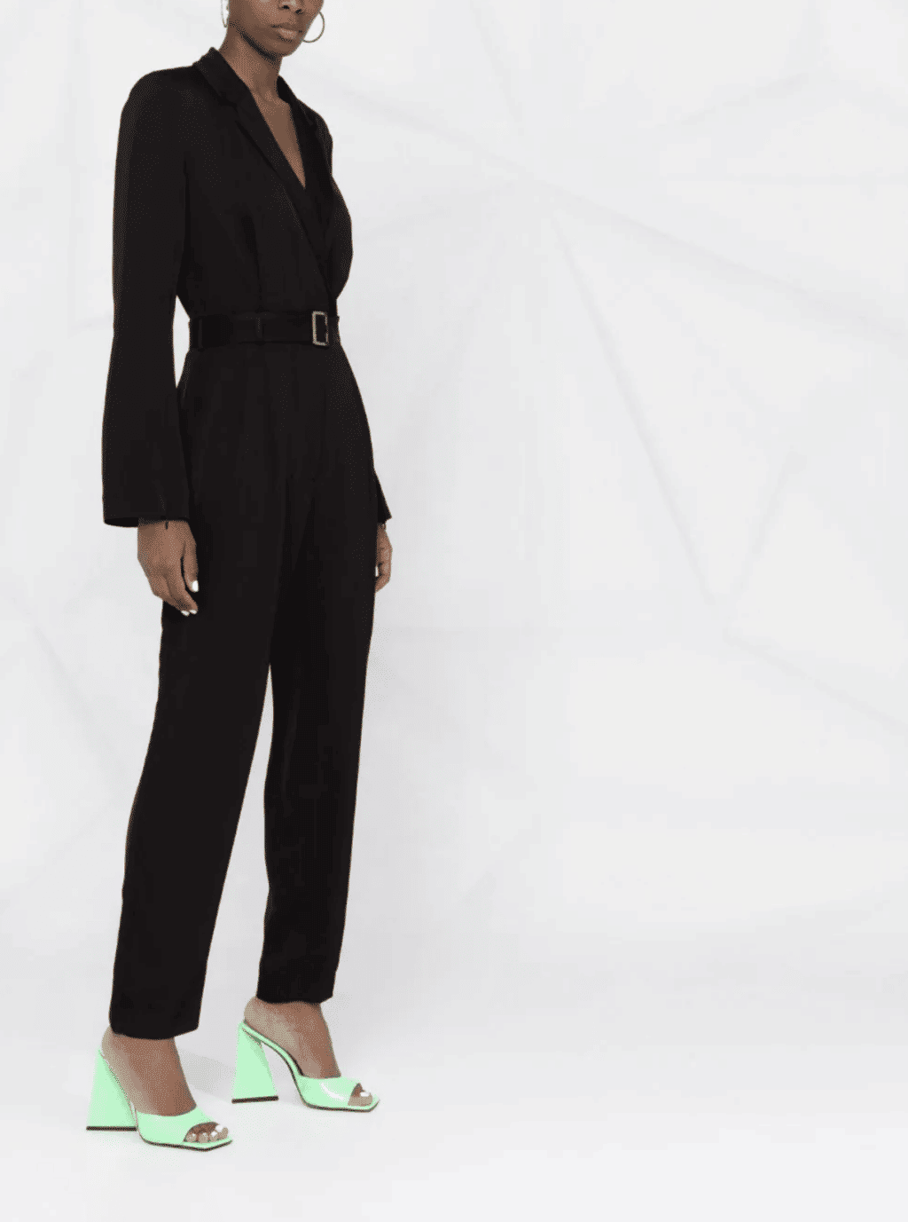 Karl Lagerfeld Satin Jumpsuit Sort - Image 3