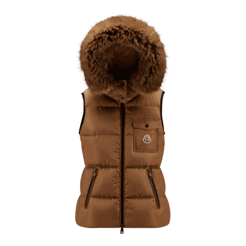 Hende selv Snazzy at fortsætte MONCLER Bairon Vest Camel - LAURA THOMSEN LUXURY